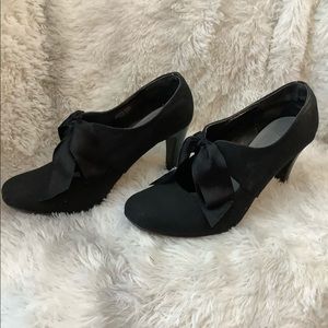 Black Heels with Bow Detail